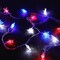 4th of July Decoration Lights, 100 LED 49FT Red White Blue Star String Lights, Plug in Fairy String Lights Waterproof, Extendable for Indoor, Outdoor, Independence Day Decor